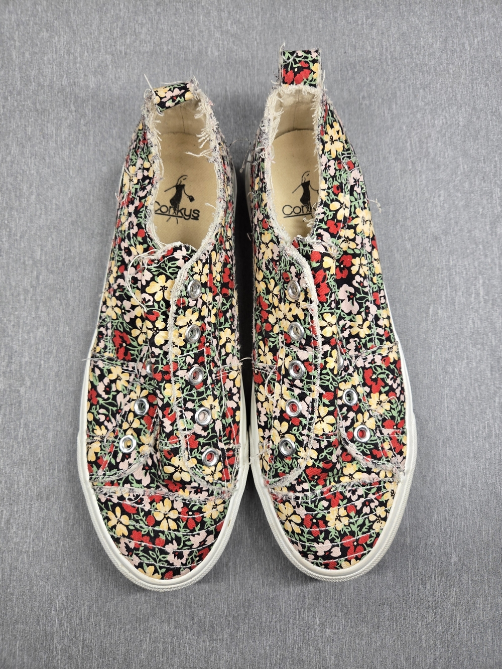 Corky's Babalu Floral Slip-On Sneakers Size 9